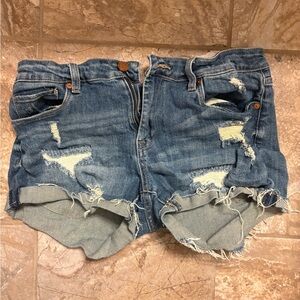 Blank NYC Blue Distressed Jean Shorts Women’s